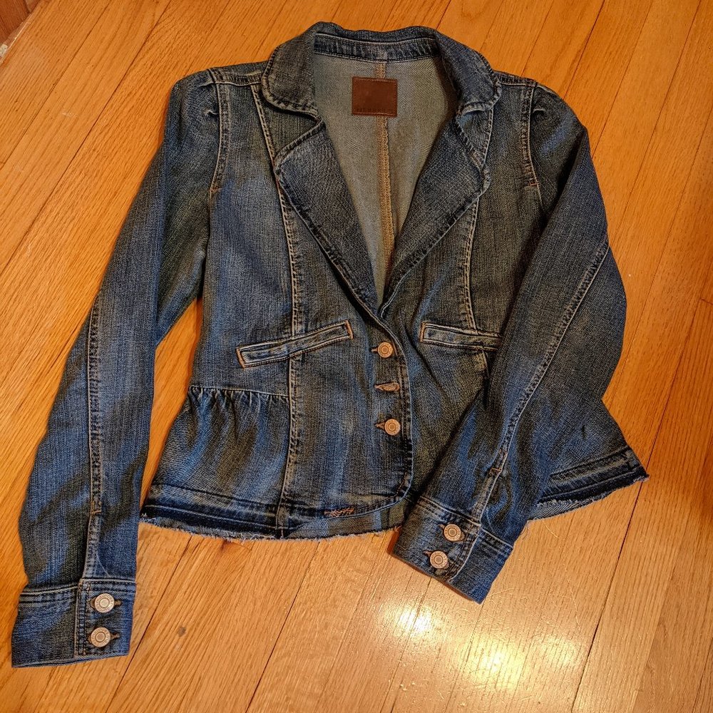 Peplum denim jacket
